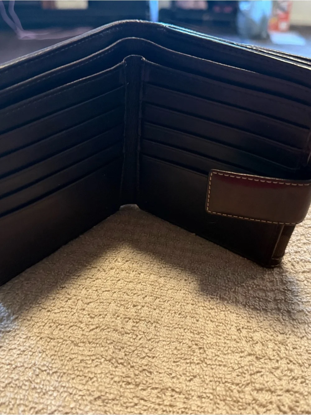Coach Brown Signature Canvas Compact Wallet